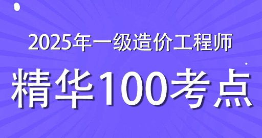 2025年一级造价师【计价】精华100点班-VIP
